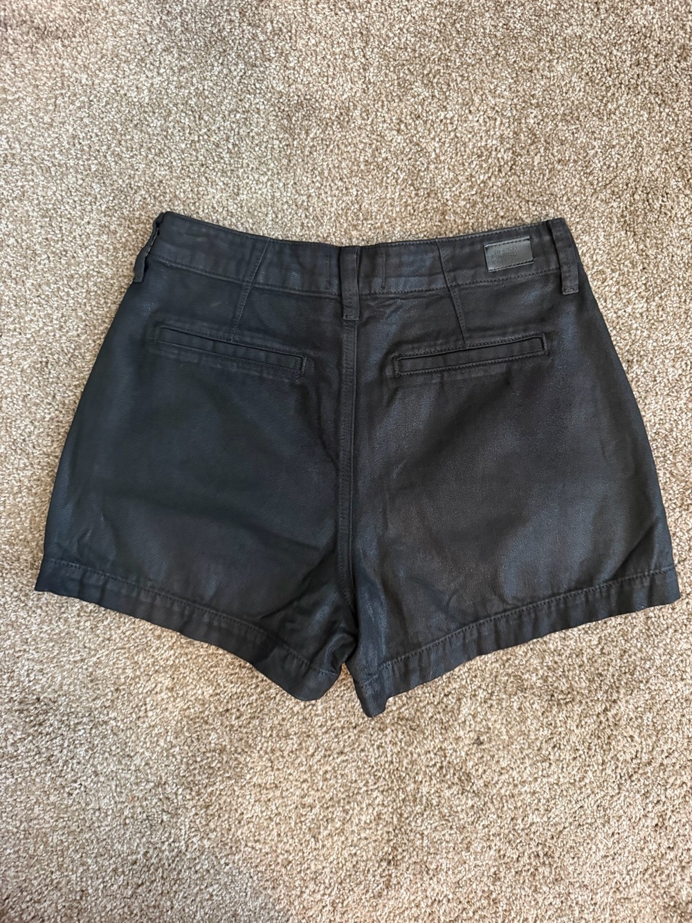 PAIGE Pleated Mayslie Short in Midnight Black - Picture 7 of 8